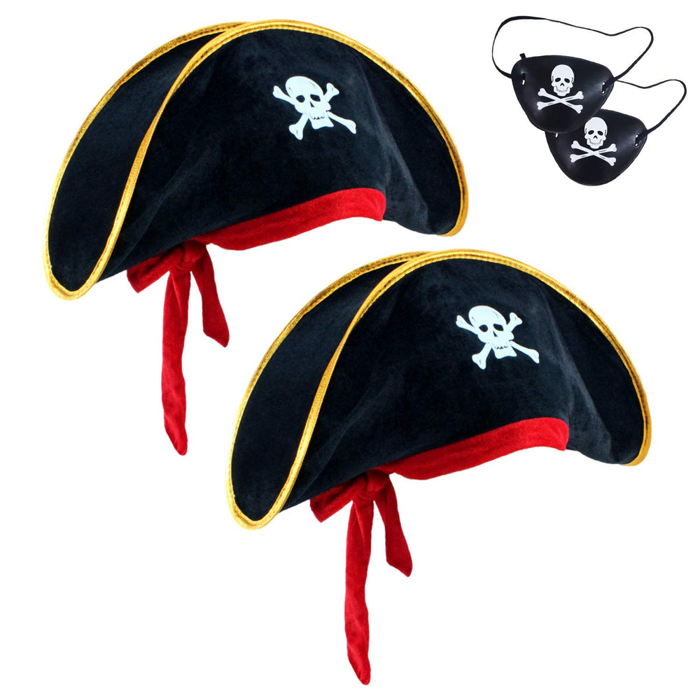 D-Fokes pirate hat skull print front view for a bold party look