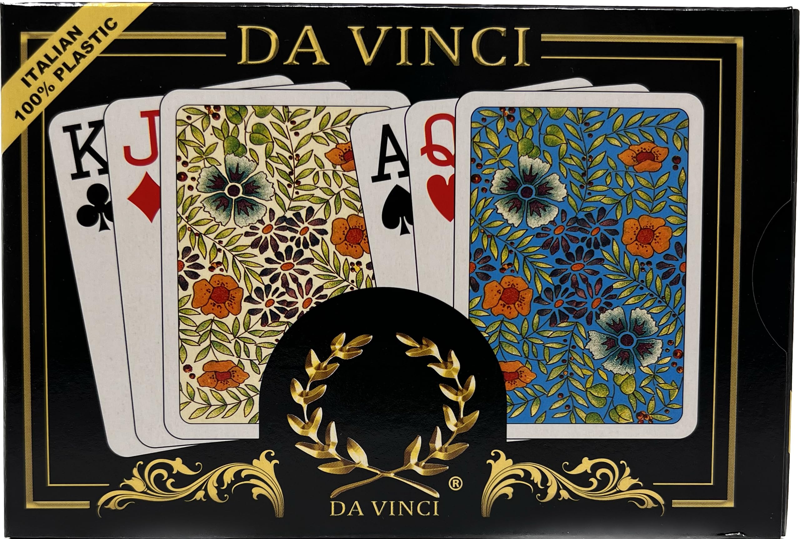 DA VINCI Fiori durable Italian-made plastic cards with lifetime warranty.