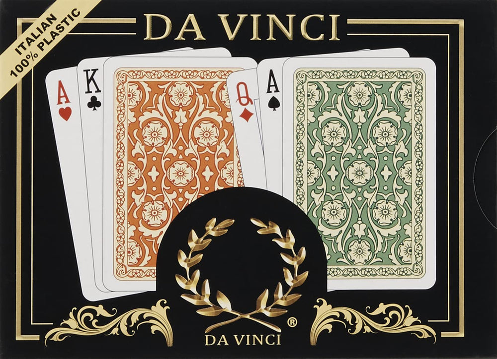 Da Vinci Venezia front view shows durable plastic playing cards built for everyday use.