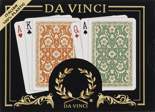 Da Vinci Venezia front view shows durable plastic playing cards built for everyday use.