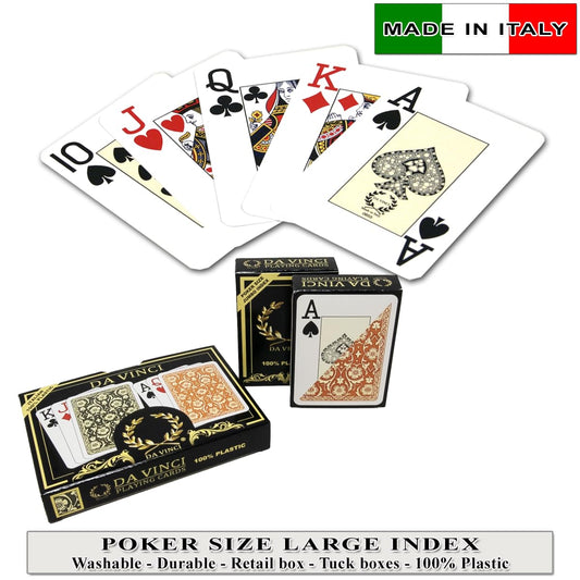 Da Vinci Venezia plastic cards in a washable, durable design for long-lasting gameplay