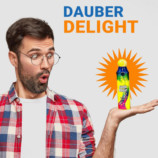 Dab-O-Ink Super Bright neon blue bingo dauber adds sharp color