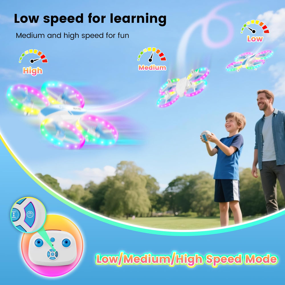 Dacene mini drone 360-degree flips add exciting tricks for budding pilots.