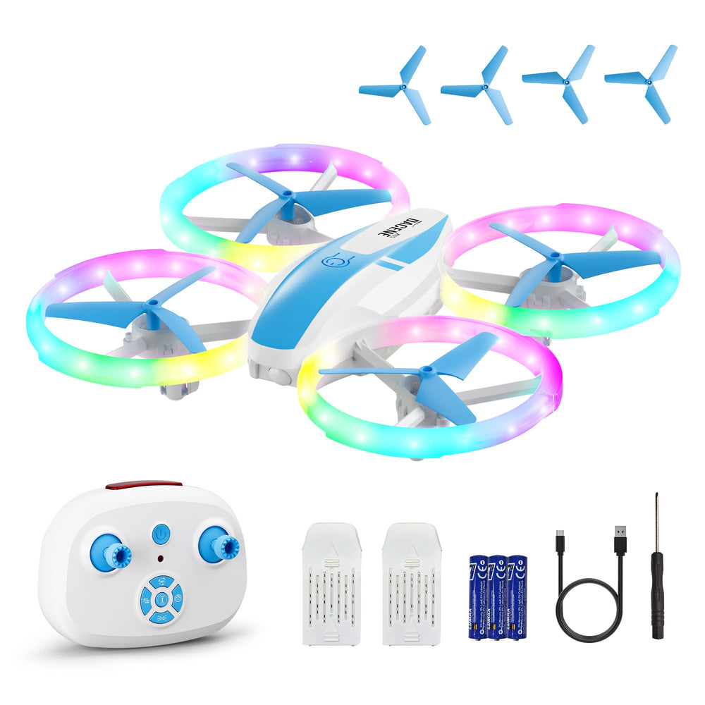 Dacene mini drone with LED lights for kids, enhancing indoor play appeal.