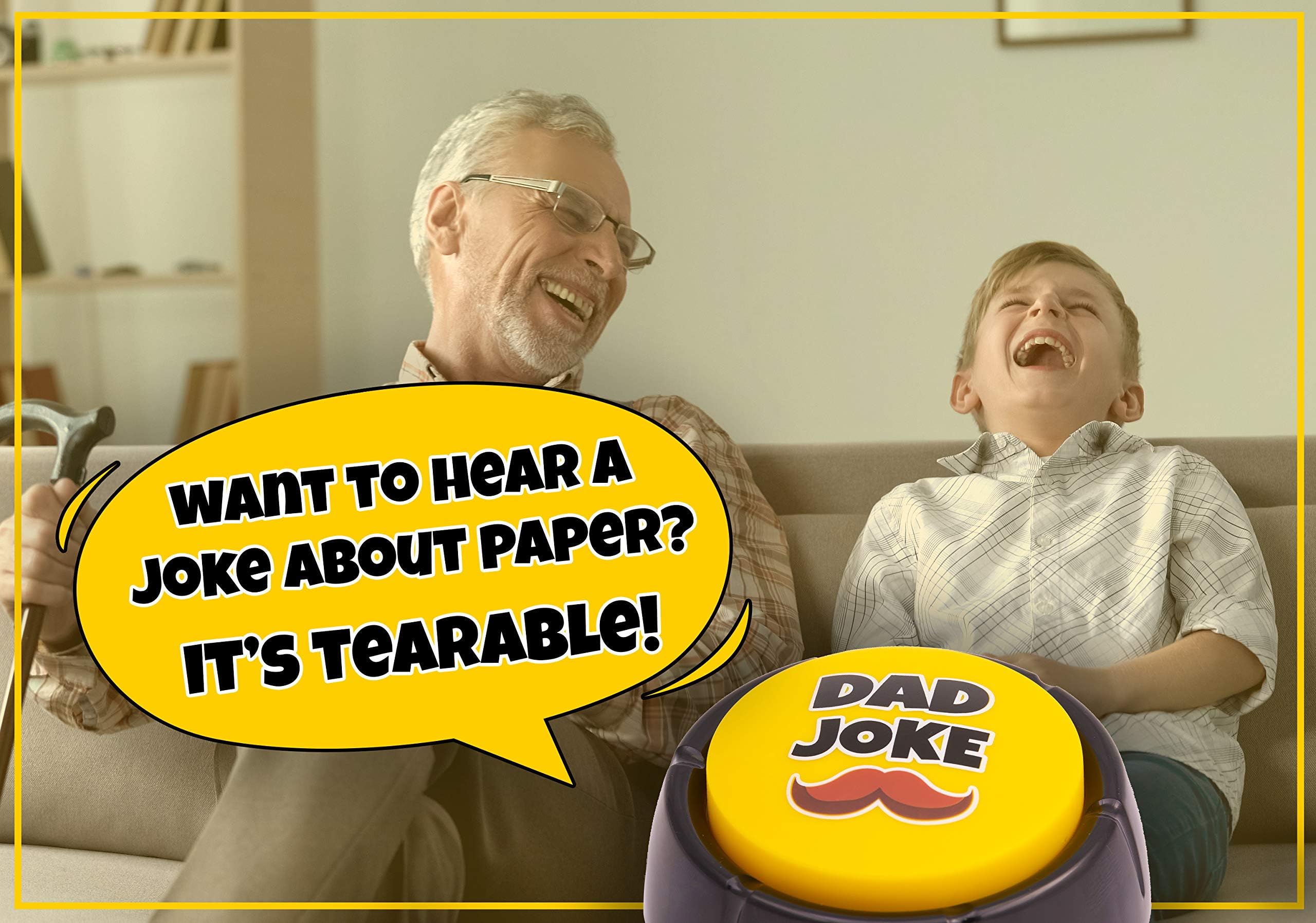 Three volume options on the Dad Joke Button for different spaces.