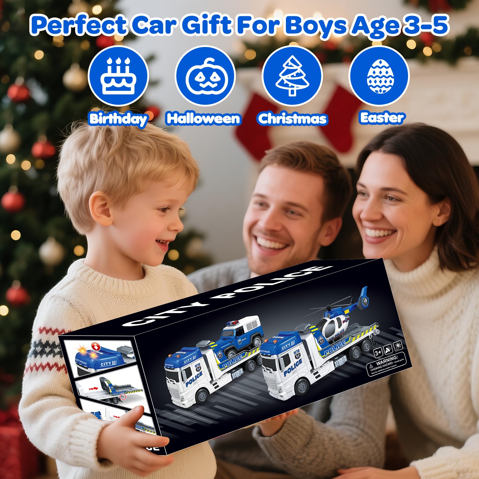 DADAPALS gift ready police truck set ideal for birthdays