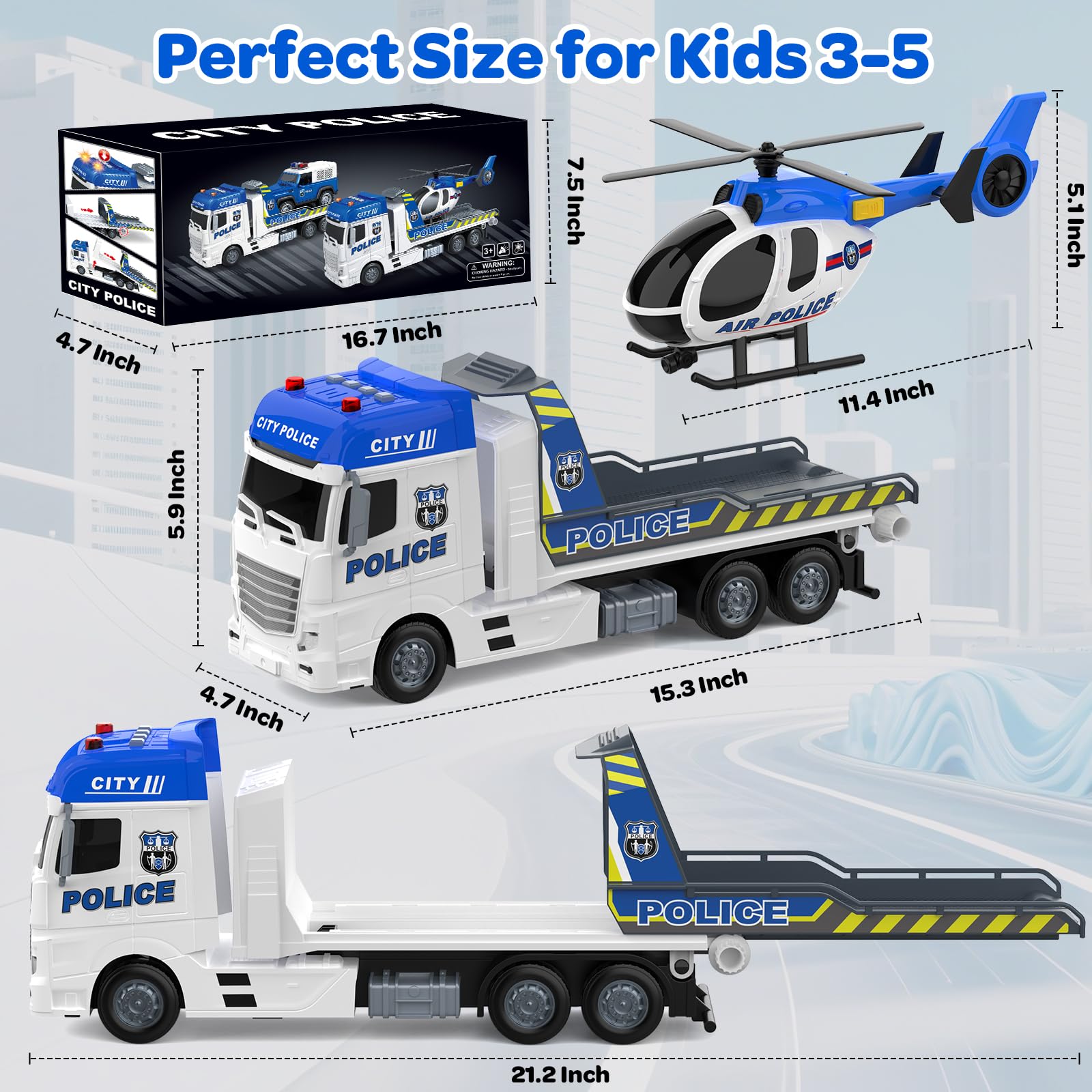DADAPALS police truck tailgate and tilting ramp enabling loading actions