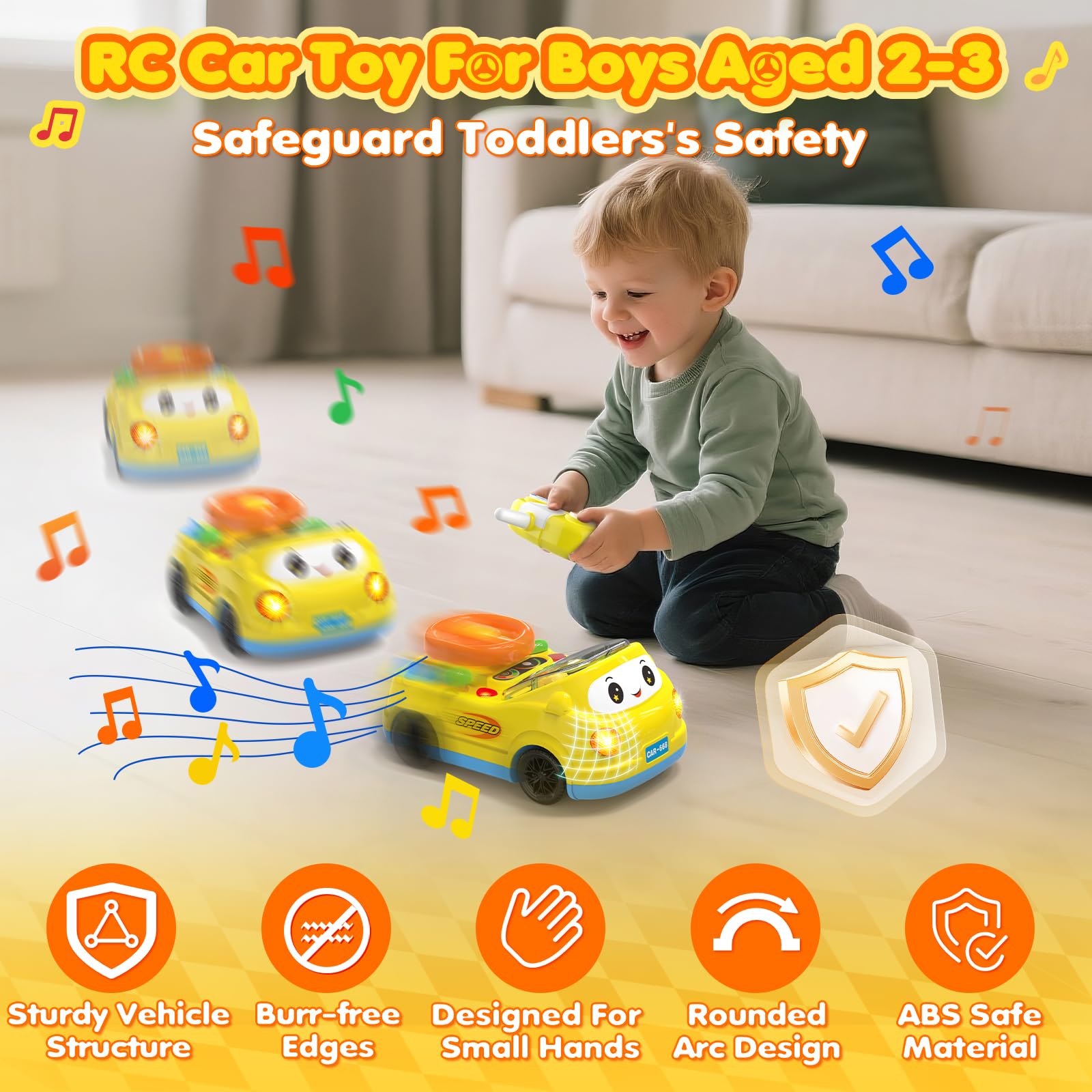 DADAPALS push car features musical buttons for interactive feedback
