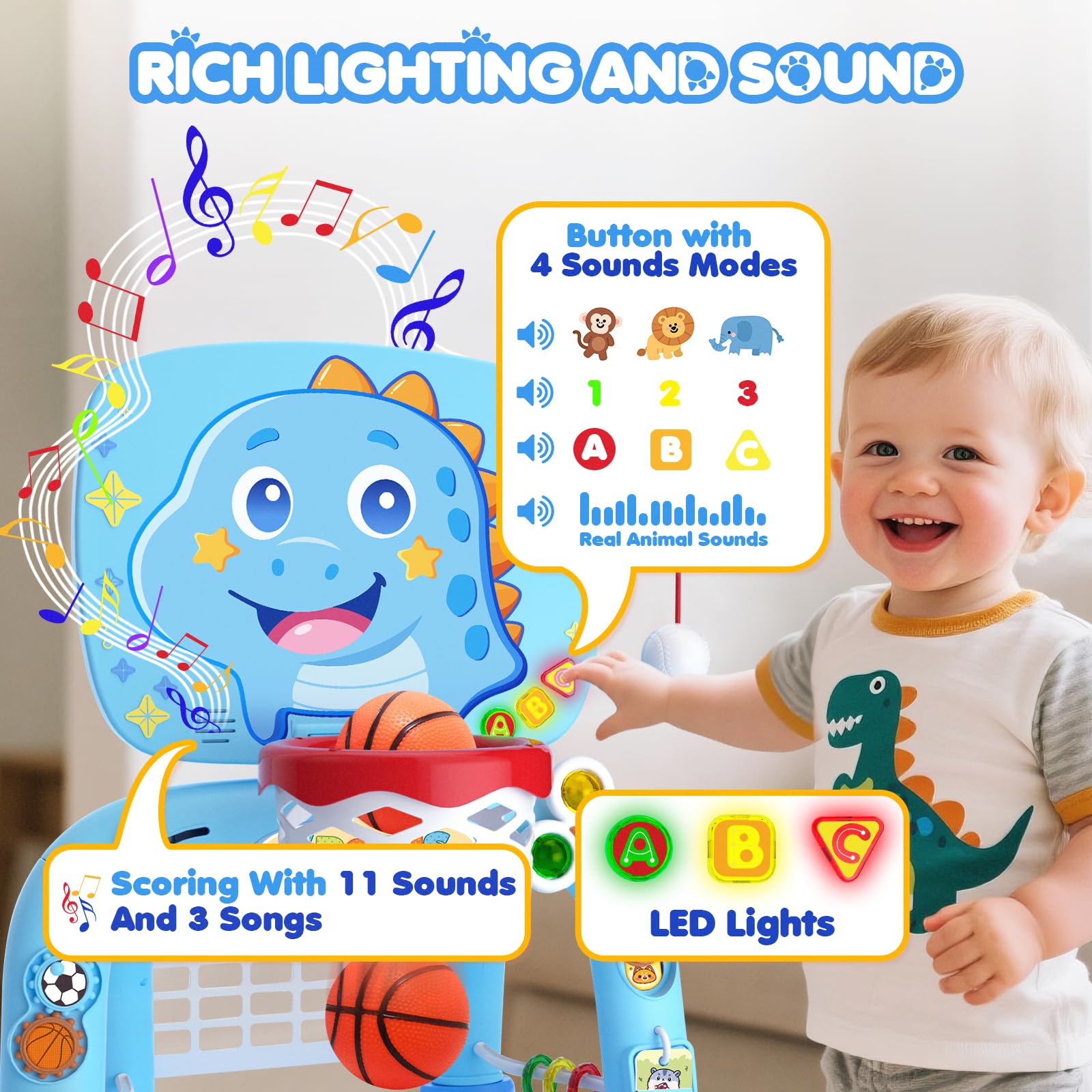 DADAPALS Toddler Sports Center soccer goal boosts coordination during imaginative games