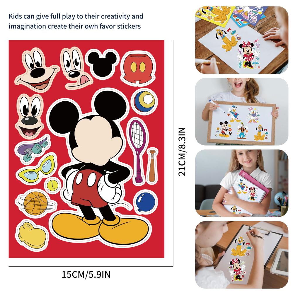 DaeSichi Make-a-face stickers assortment with waterproof finish for crafts.