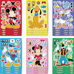 DaeSichi Make-a-face stickers set with six characters for creative party decorations.