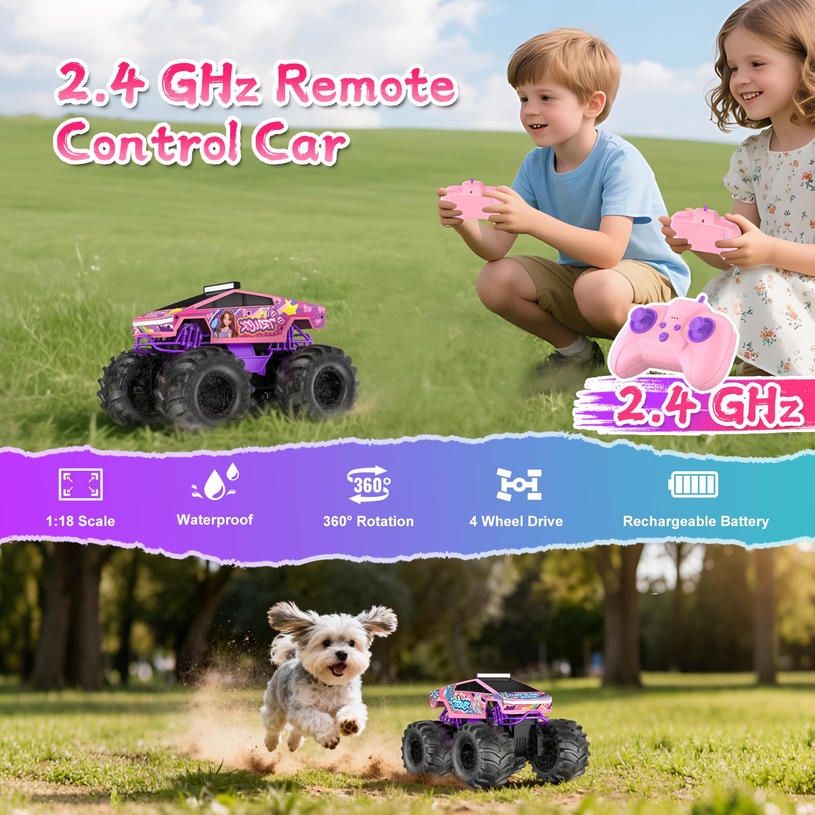 Dafotil RC car remote control 2.4GHz for responsive racing