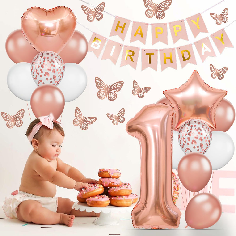 Dagelar rose gold 12-inch balloons create elegant arches