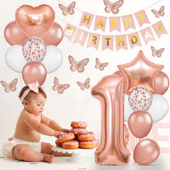 Dagelar rose gold 12-inch balloons create elegant arches