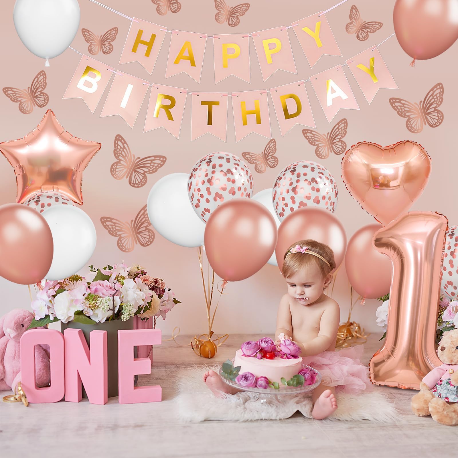 Dagelar rose gold heart balloon as a focal point