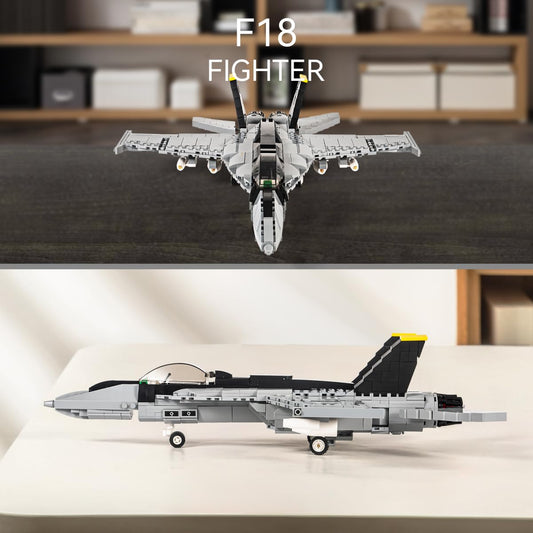 DAHONPA F-18 Bumblebee Fighter assembly view showing construction progress