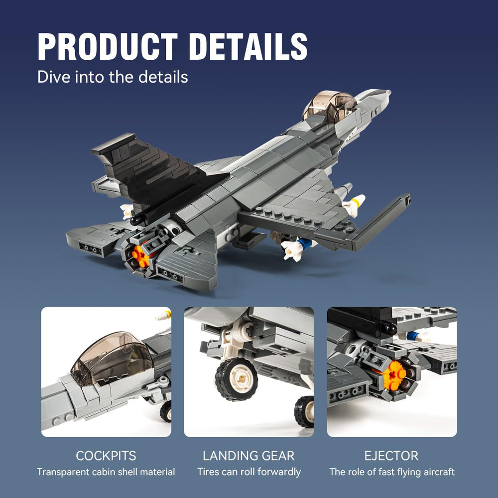 DAHONPA F-16 Fighting Falcon 520 pieces ideal for solo and group play.