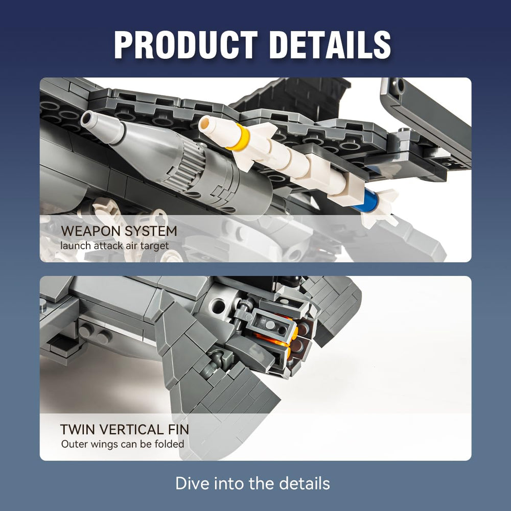 DAHONPA F-16 Fighting Falcon military aircraft kit for educational display.