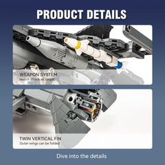 DAHONPA F-16 Fighting Falcon military aircraft kit for educational display.