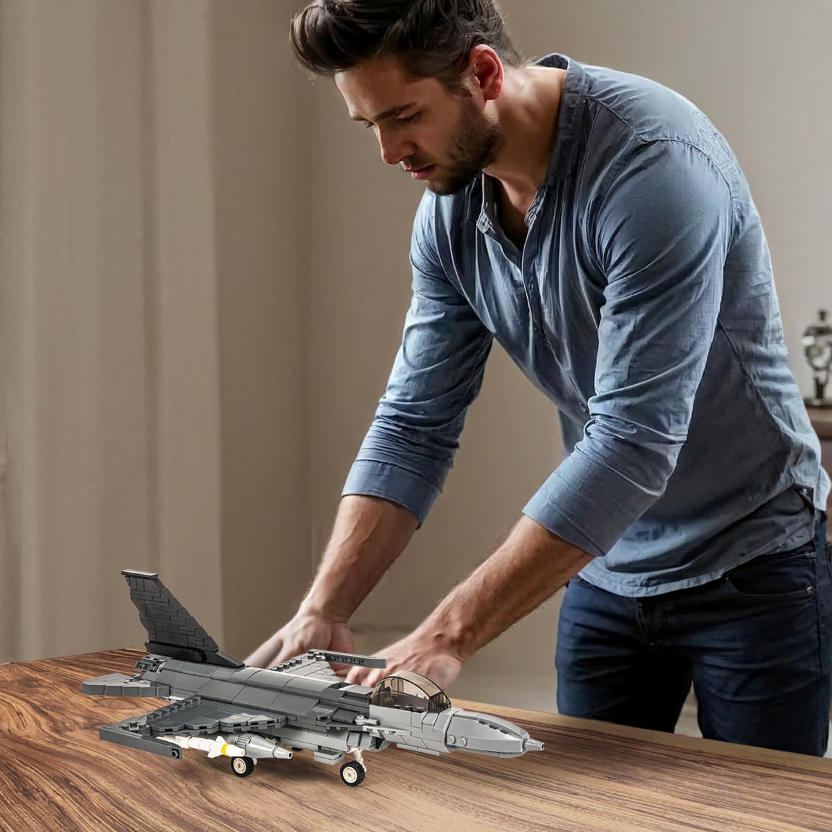 DAHONPA F-16 Fighting Falcon toy gift suitable for kids and adults.