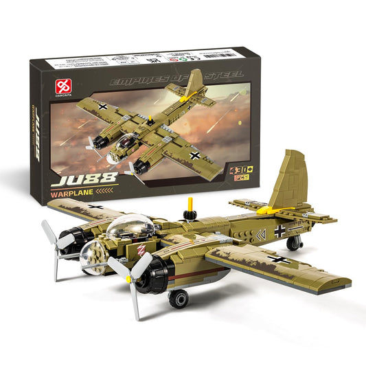 DAHONPA JU88 bomber plane model pieces ready for assembly and display.