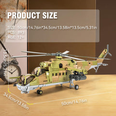 Dahonpa MI-24S landing gear in motion during setup