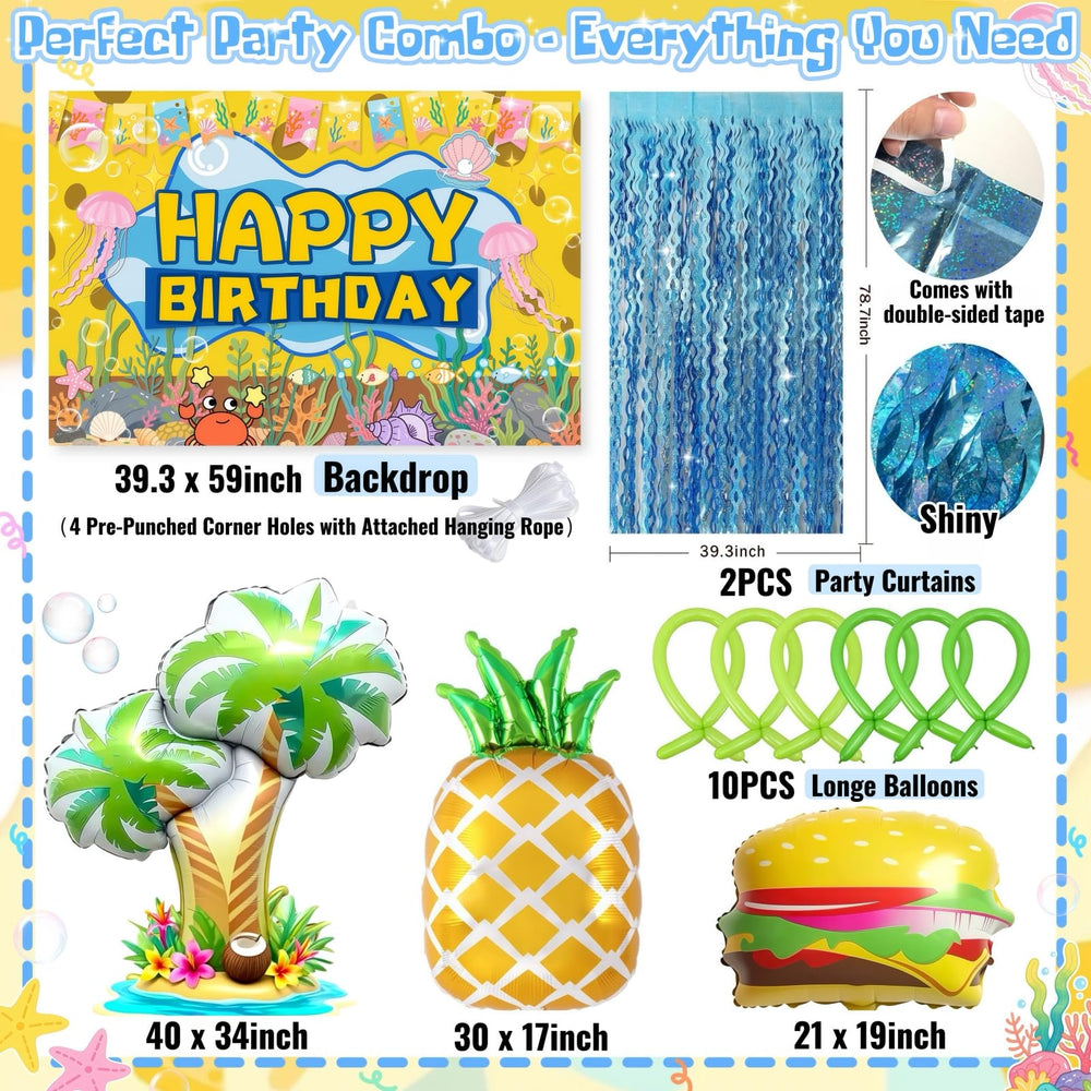 Daidle Sponge Foil Balloons boost color and party ambiance.