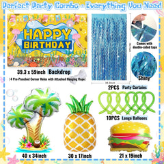 Daidle Sponge Foil Balloons boost color and party ambiance.