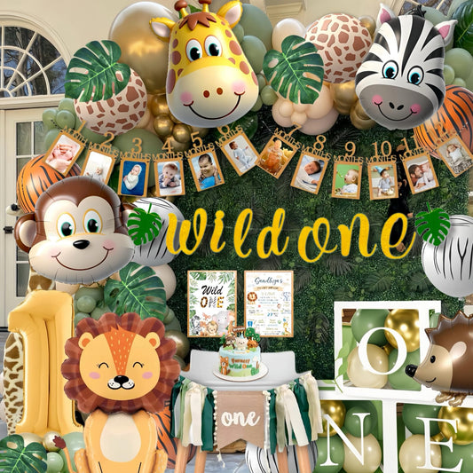 Daidle Wild One banner hero with safari vibes for a memorable first birthday.
