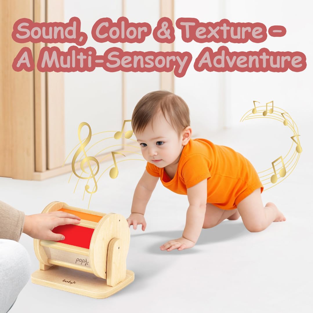 Dailyfunn spinning drum tummy time delivers crisp bell sounds to encourage movement.