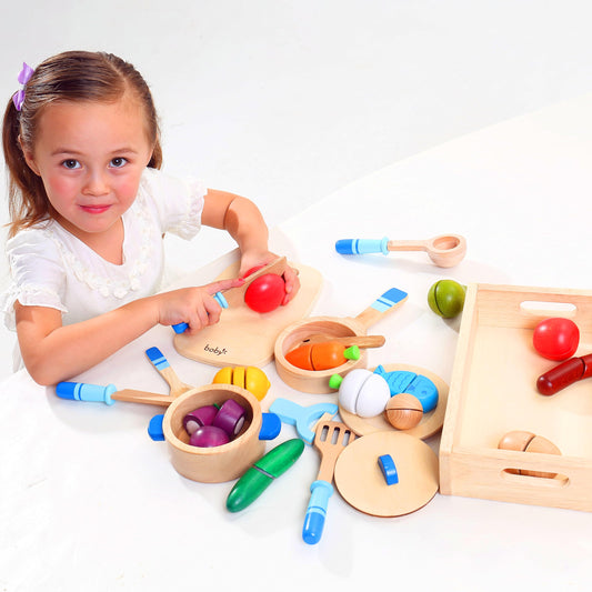 Dailyfunn wooden pretend food carrot; durable, kid-friendly for role-play cooking