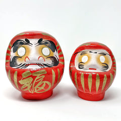 Daimonya Daruma Doll, 4-7 inch height, ideal for desk or shelf.
