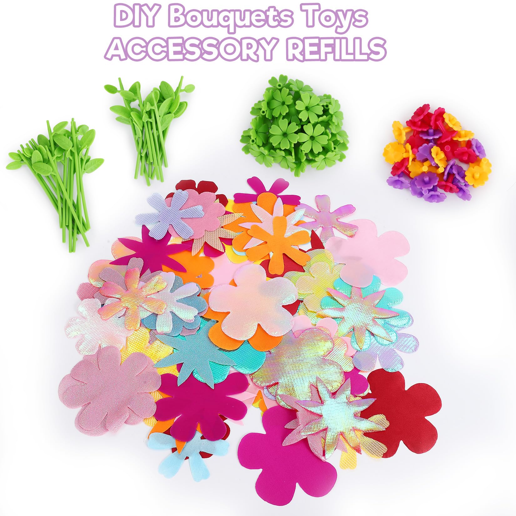 Daisred accessories refill centers provide vibrant focal points for home bouquets.