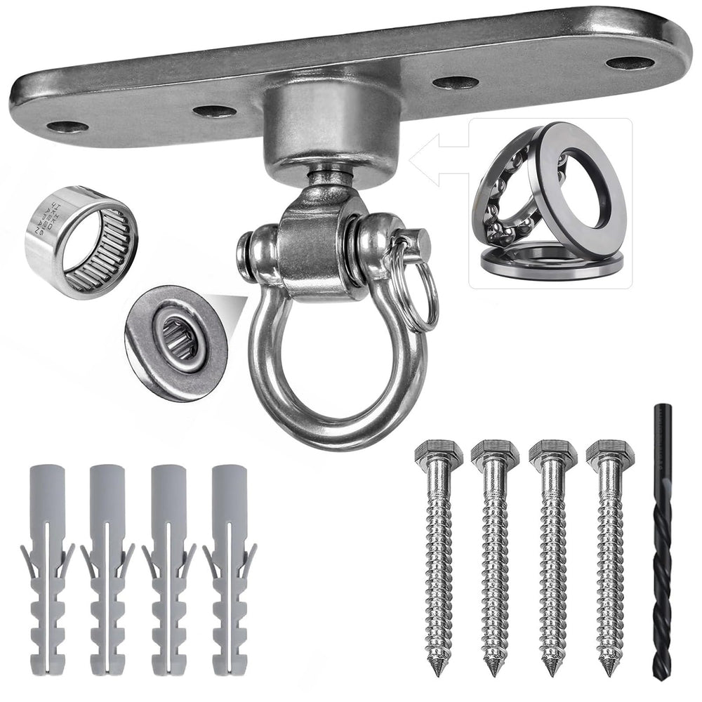 Dakzhou heavy duty swing hanger base with mounting holes for secure ceiling installation.