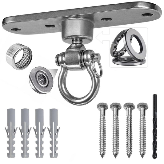 Dakzhou heavy duty swing hanger base with mounting holes for secure ceiling installation.