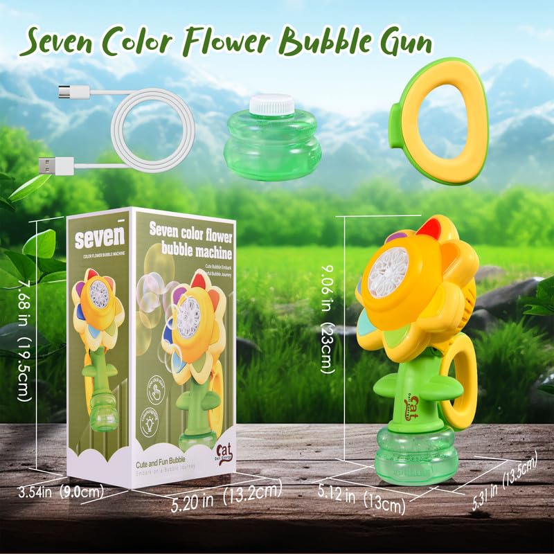 Dali Energy Cat Sunflower bubble machine blue color details and design