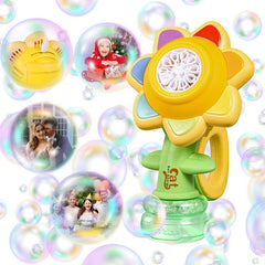 Dali Energy Cat Sunflower Bubble Machine front view boosts outdoor bubble fun