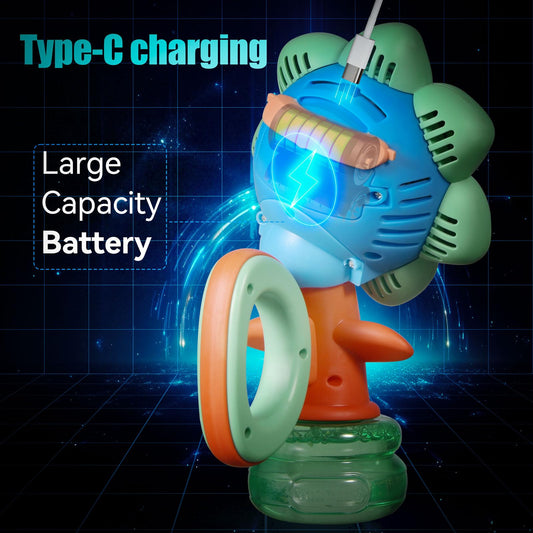 Dali Energy Cat Sunflower bubble machine side view showing compact form