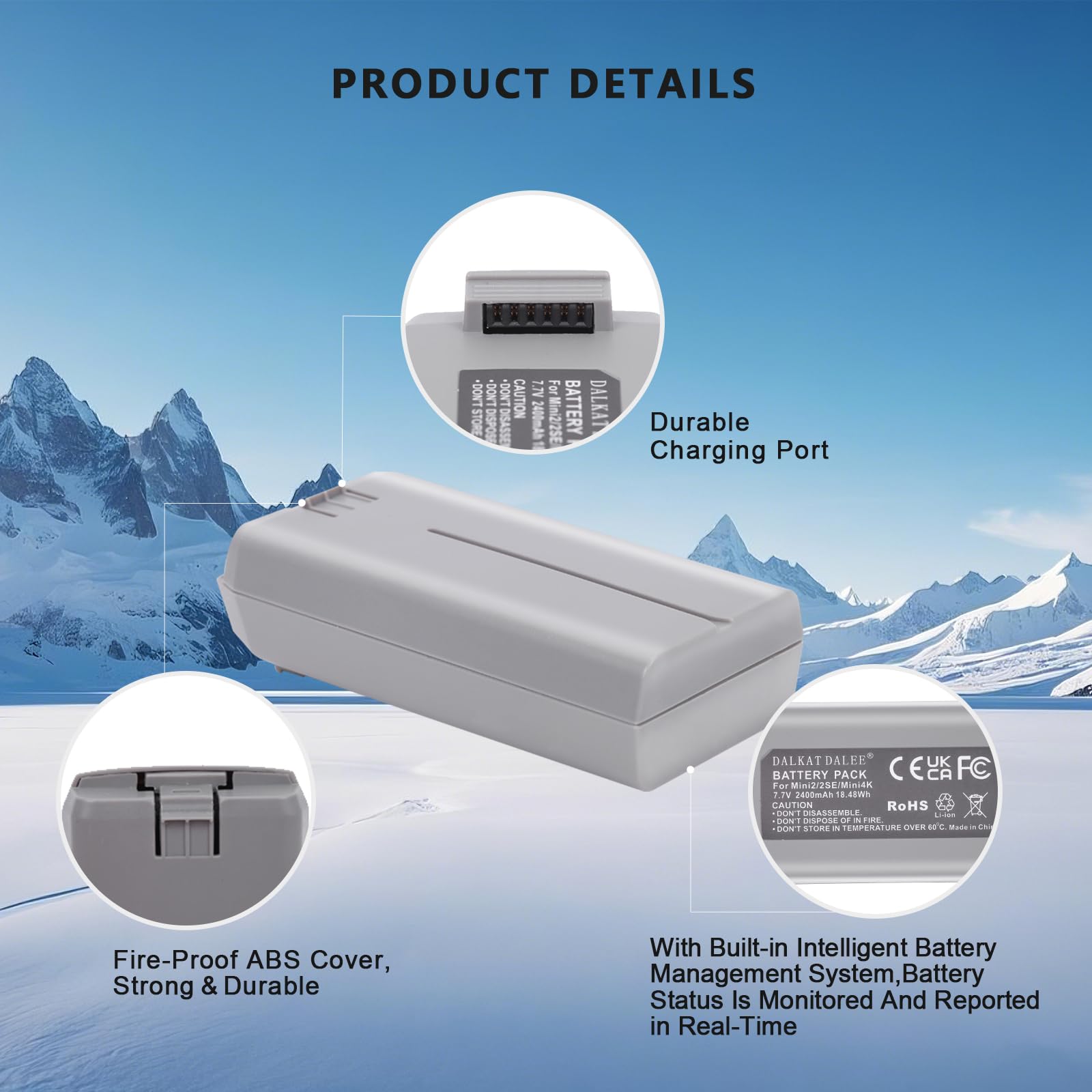 Dalkat Dalee smart BMS monitors battery status during flight for safety.