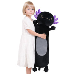 Dalmao 36-inch giant black axolotl plush for impressive size and cuddly charm.