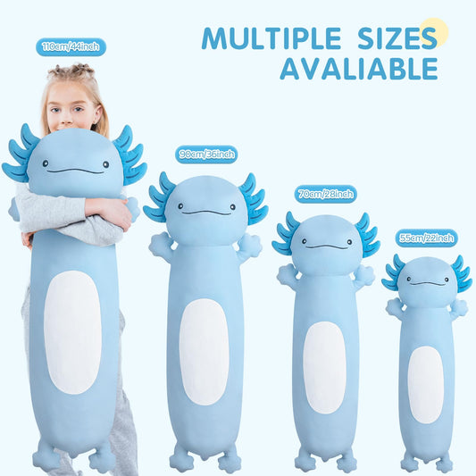 Dalmao axolotl plush side view, perfect for imaginative play and lounging