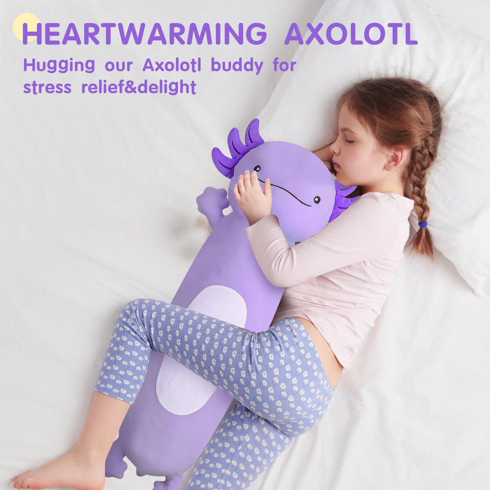 Dalmao giant axolotl pillow ready as a bedtime companion