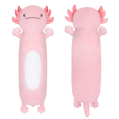 Dalmao giant pink axolotl plush full view, ideal for cozy play and room décor