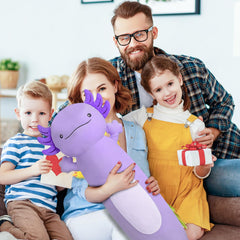 Dalmao axolotl pillow in nursery or reading nook for imaginative play