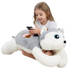 Dalmao kid-friendly husky toy suitable for birthdays and Christmas.