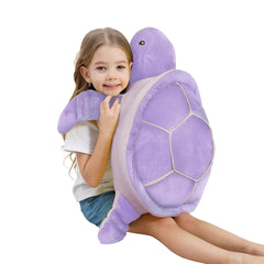 Dalmao purple sea turtle plush makes a playful gift idea.