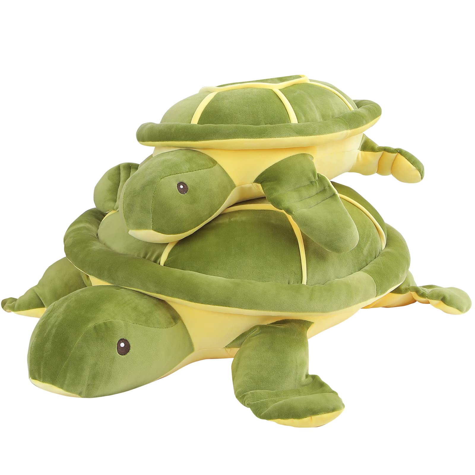 Dalmao sea turtle plush face close-up, showing soft details for hugs.