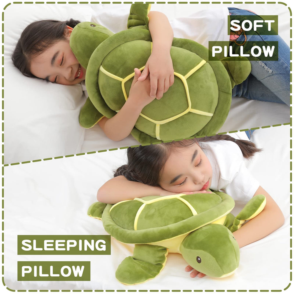 Dalmao soft polyester turtle plush texture invites cozy cuddles.