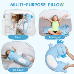 Dalmao squishy blue axolotl pillow for lounge and decor.
