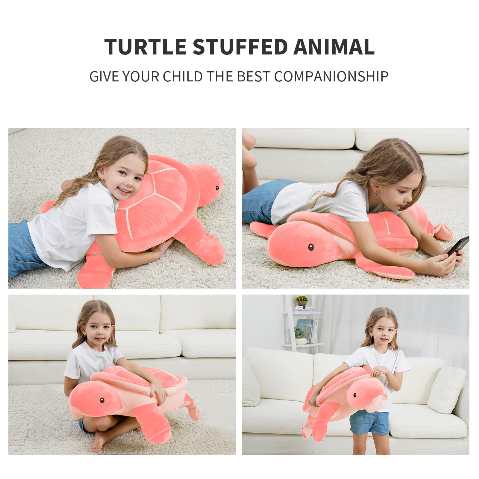 Dalmao turtle plush is durable and machine-washable for daily hugs.